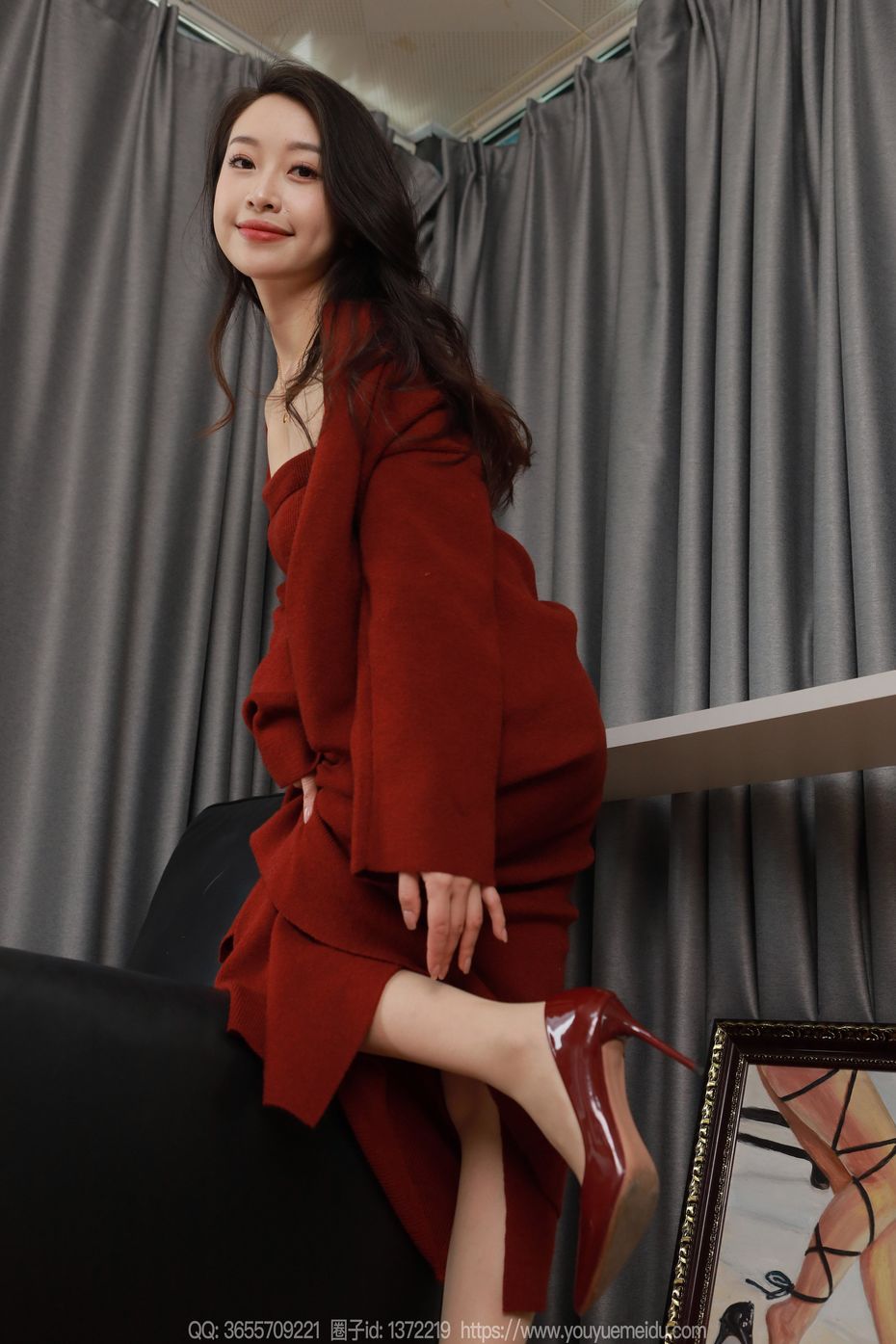 [IESS异思趣向] 2025.01.27 丝享家 1961 小婕《红色针织裙（上）》[88P-77.2M]