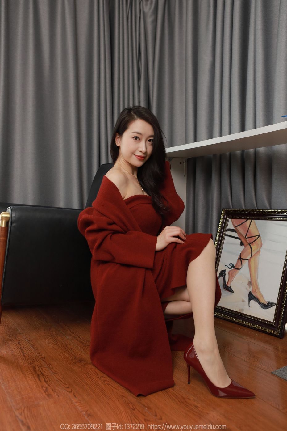 [IESS异思趣向] 2025.01.27 丝享家 1961 小婕《红色针织裙（上）》[88P-77.2M]